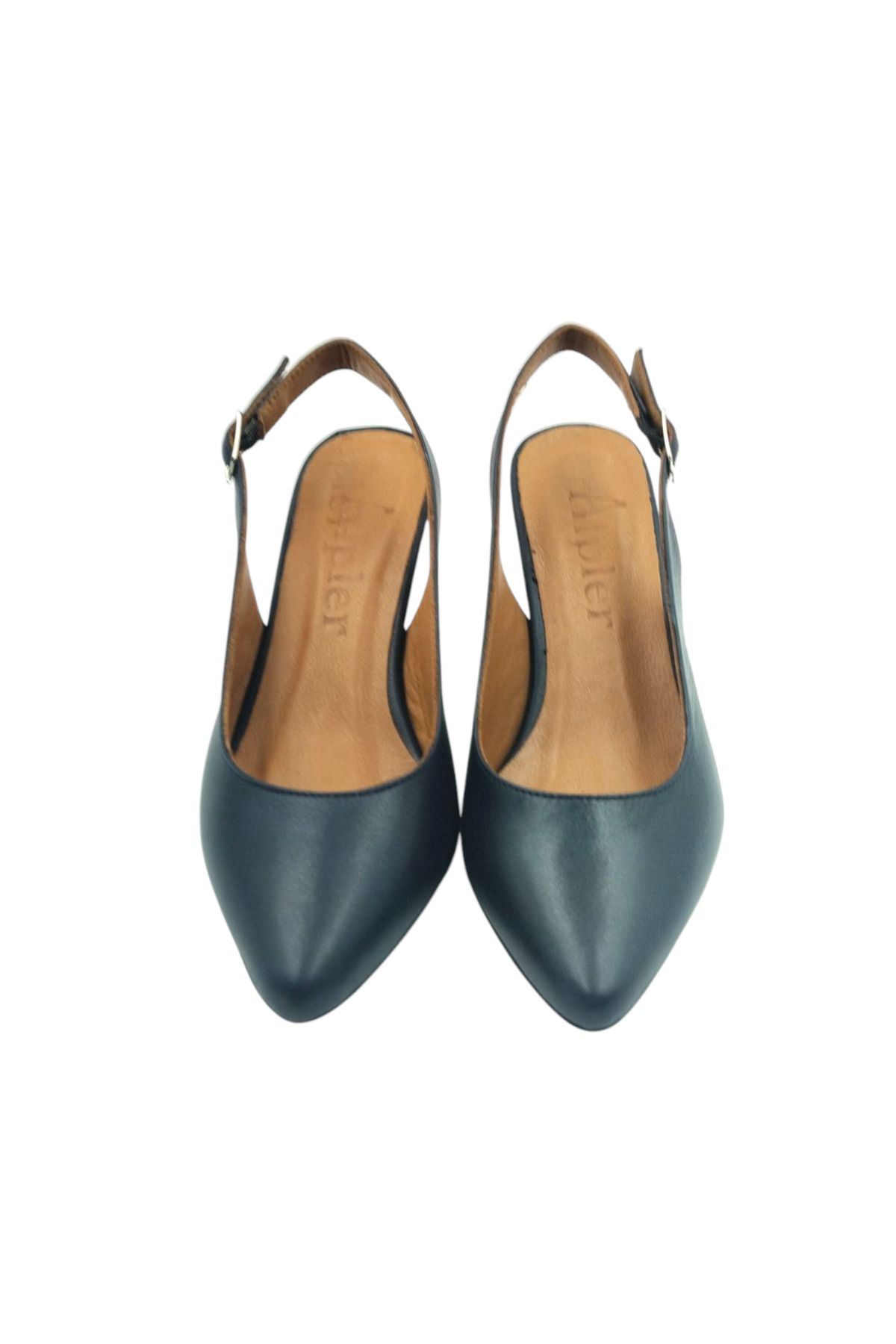 Escarpinshoes KADIN HAKİKİ DERİ ARKA AÇIK TOPUKLU GÜNLÜK VE ŞIK AYAKKABI