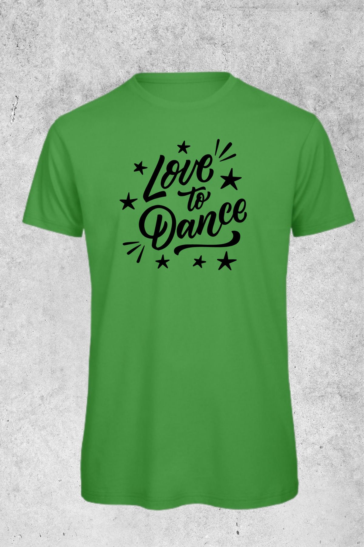 MOLICO Basic unisex sıfır yaka kısa kollu love the dance baskılı tshirt