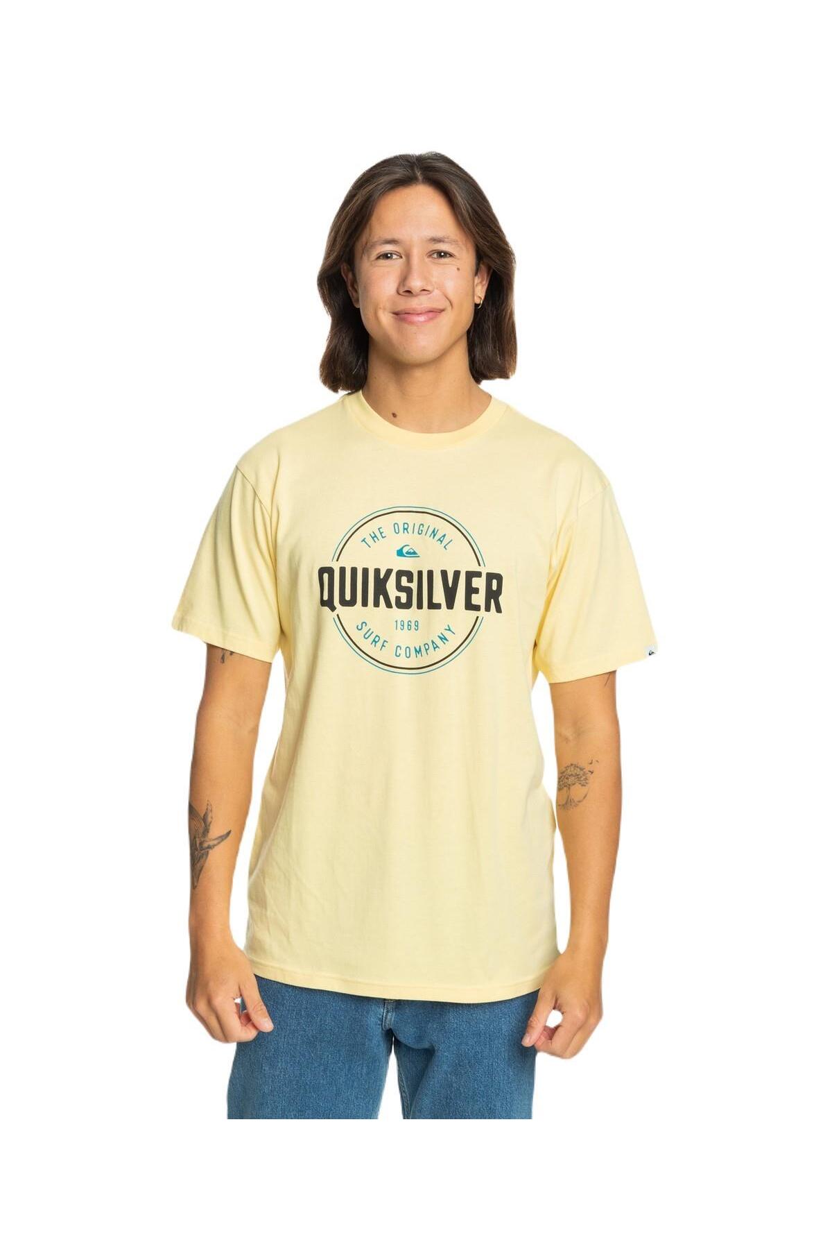 کوییک سیلور تی‌شرت مردانه دایره‌ای شکل مدل SS کد EQYZT07680 زرد