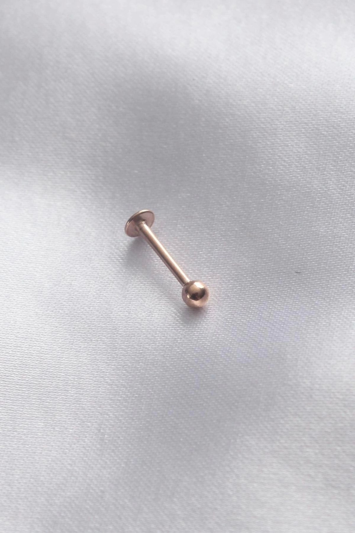 TakıDolabı Cerrahi Çelik 10 mm Roz Renk Dudak Piercing