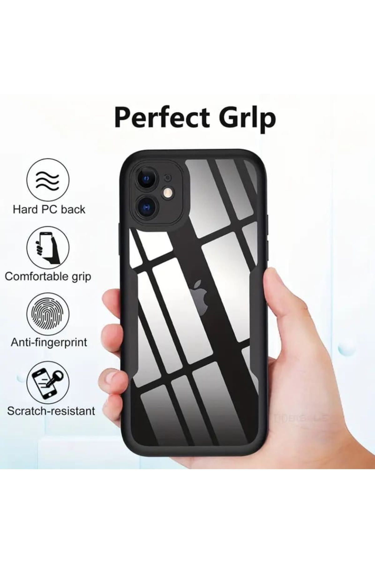 SKYDDAR INNOVATION-Husă + folie de protecție pentru iPhone 16 Pro Max, [pachet 360°] ColorVerse, neagră, set cu autocolant 6