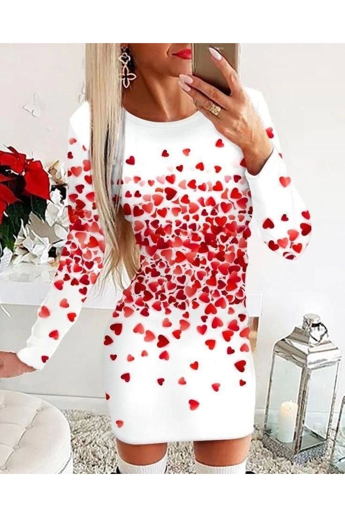 Butik Mikro Dijital Baski Elbise