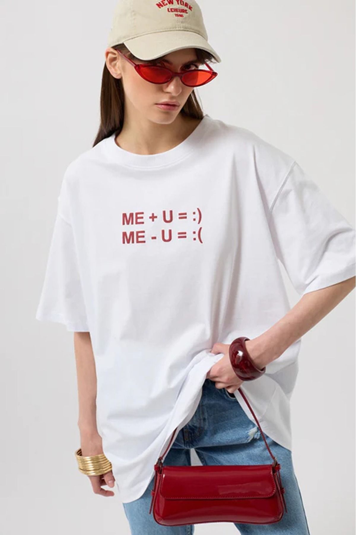JANSO GROUP - KADIN PAMUKLU BASKILI KISA KOLLU TSHIRT 02
