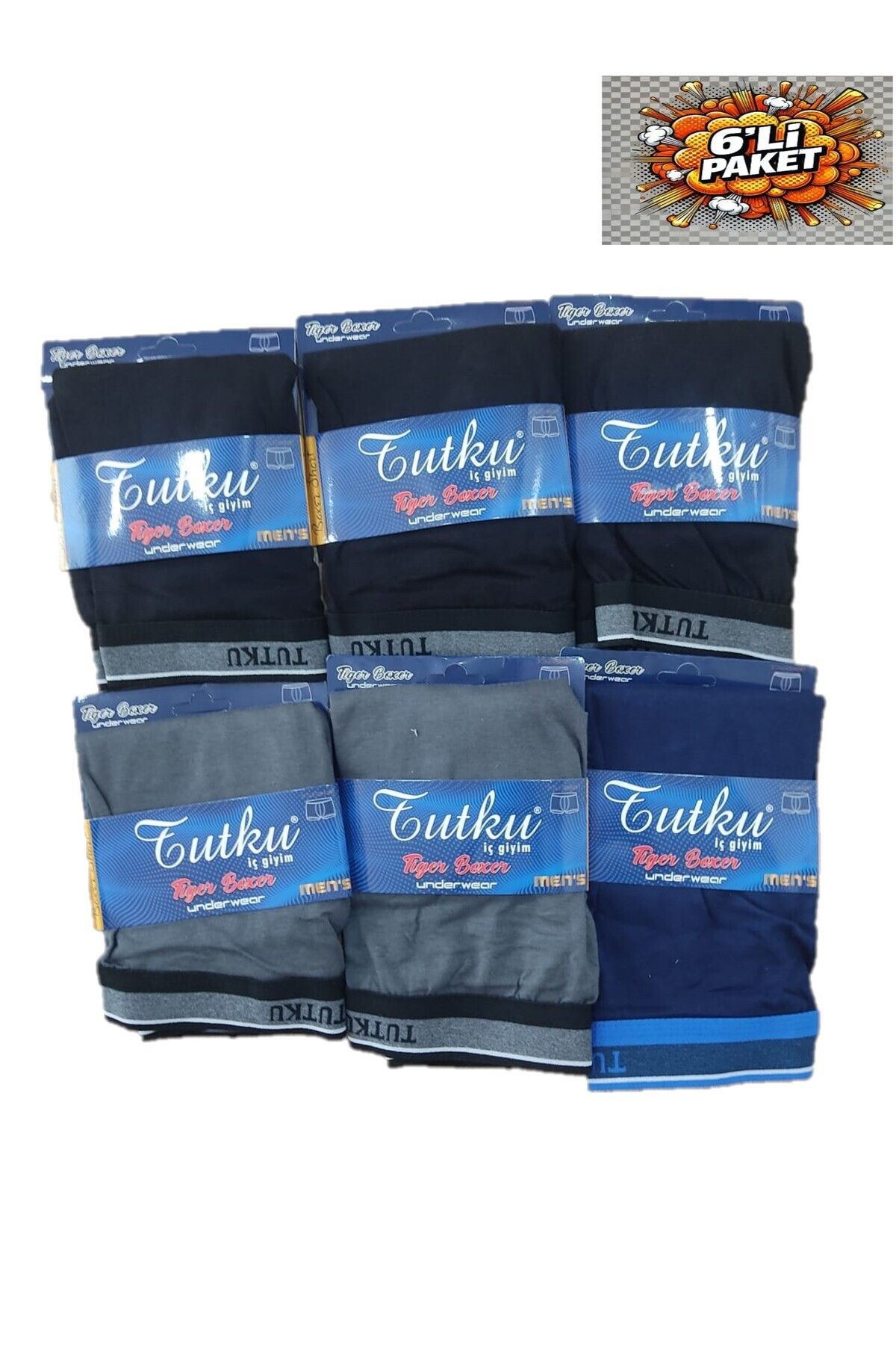 Pardon Erkek Tiger Spor Boxer 6 Adet