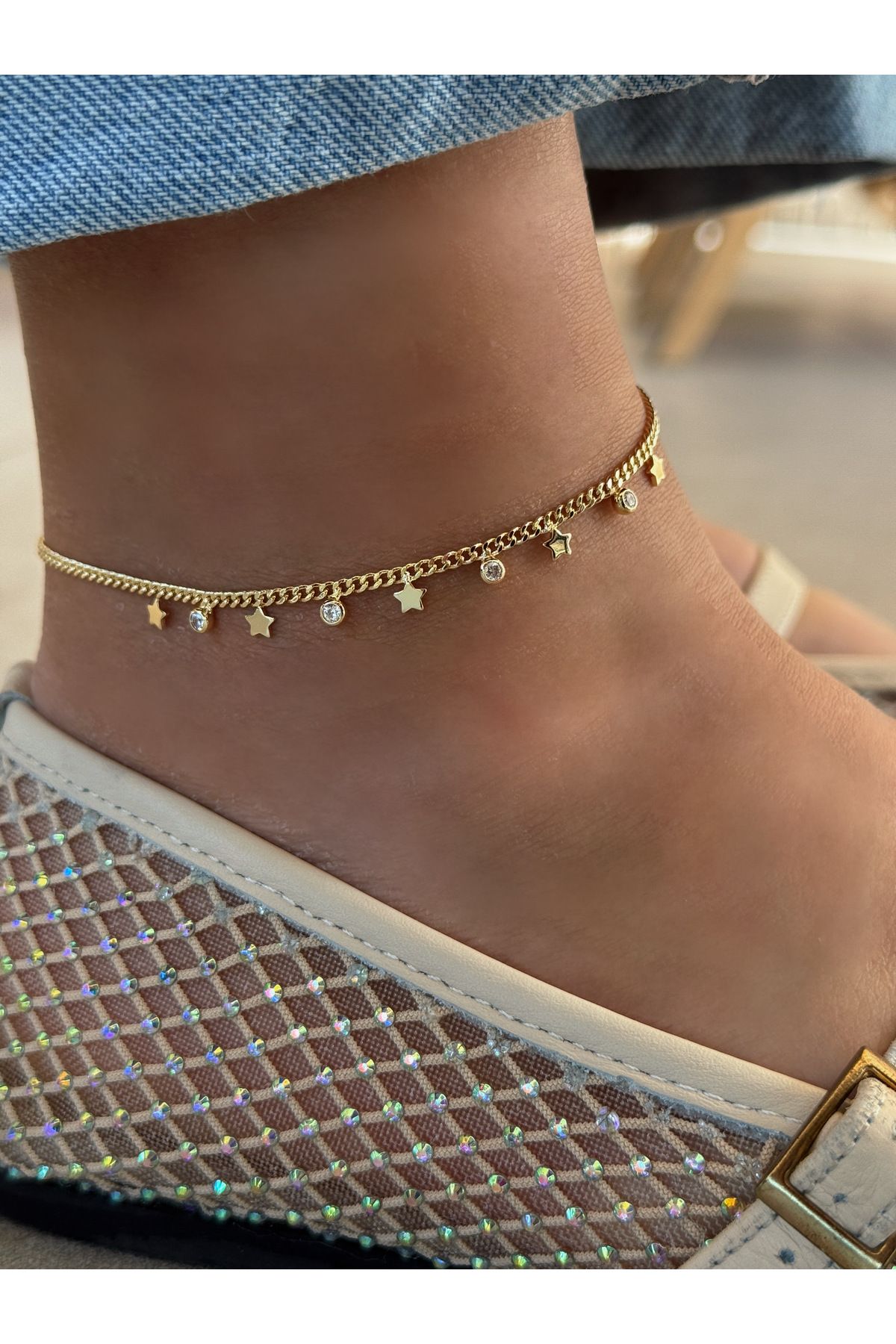 HeyYou Jewelry Yıldız zirkon halhal