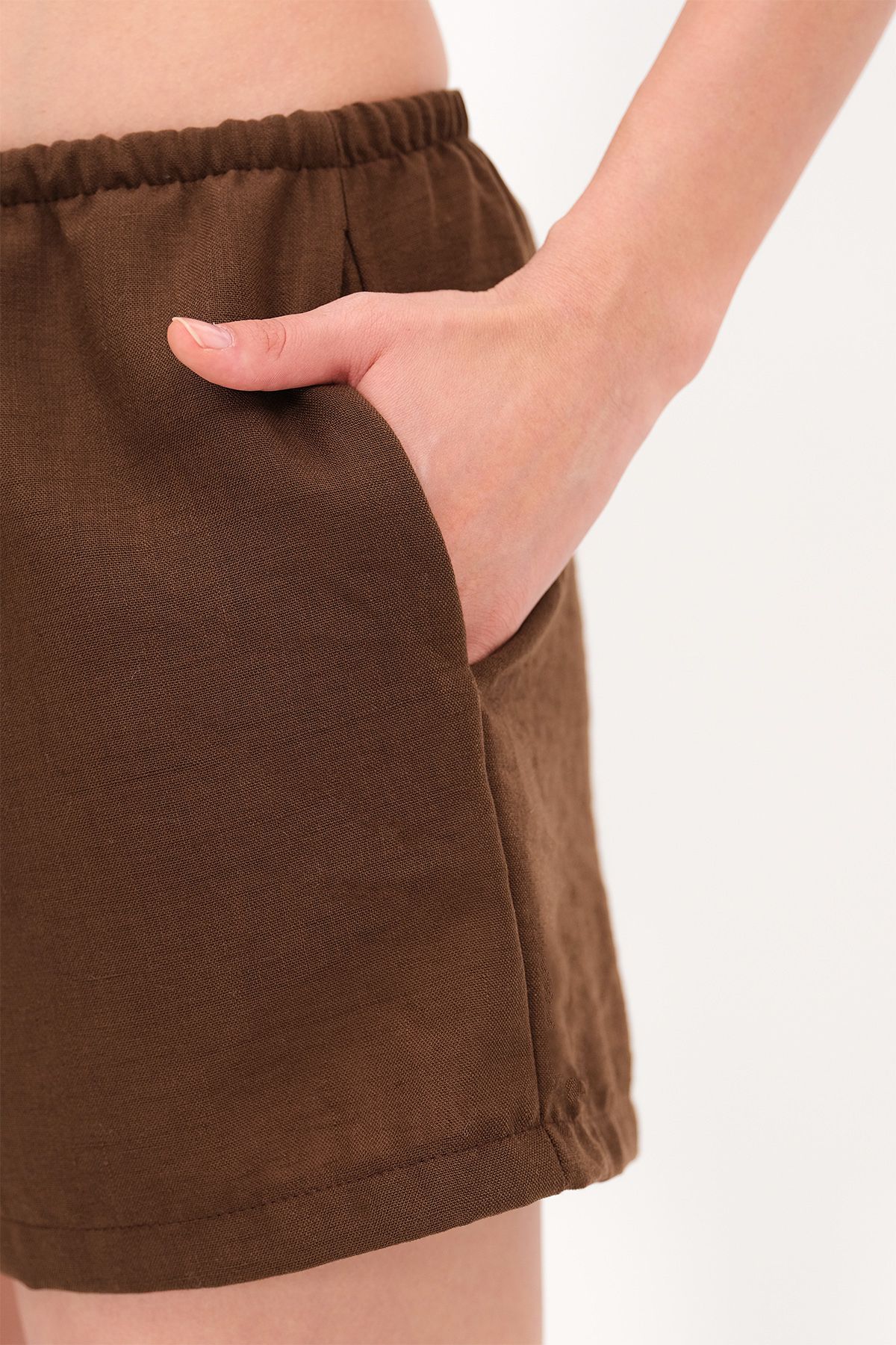 Addax-Elastic Waist Shorts Ş17108 3