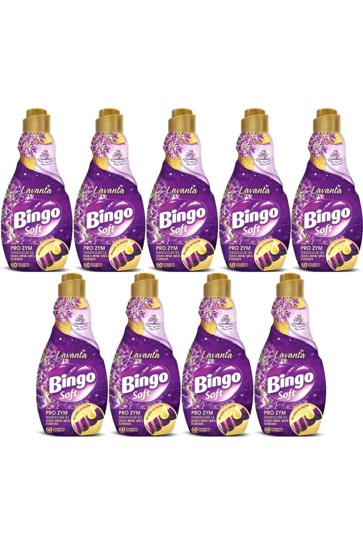 Bingo Soft Çamaşır Yumuşatıcı Konsantre 1440ML Lavanta (9 Lu Set)