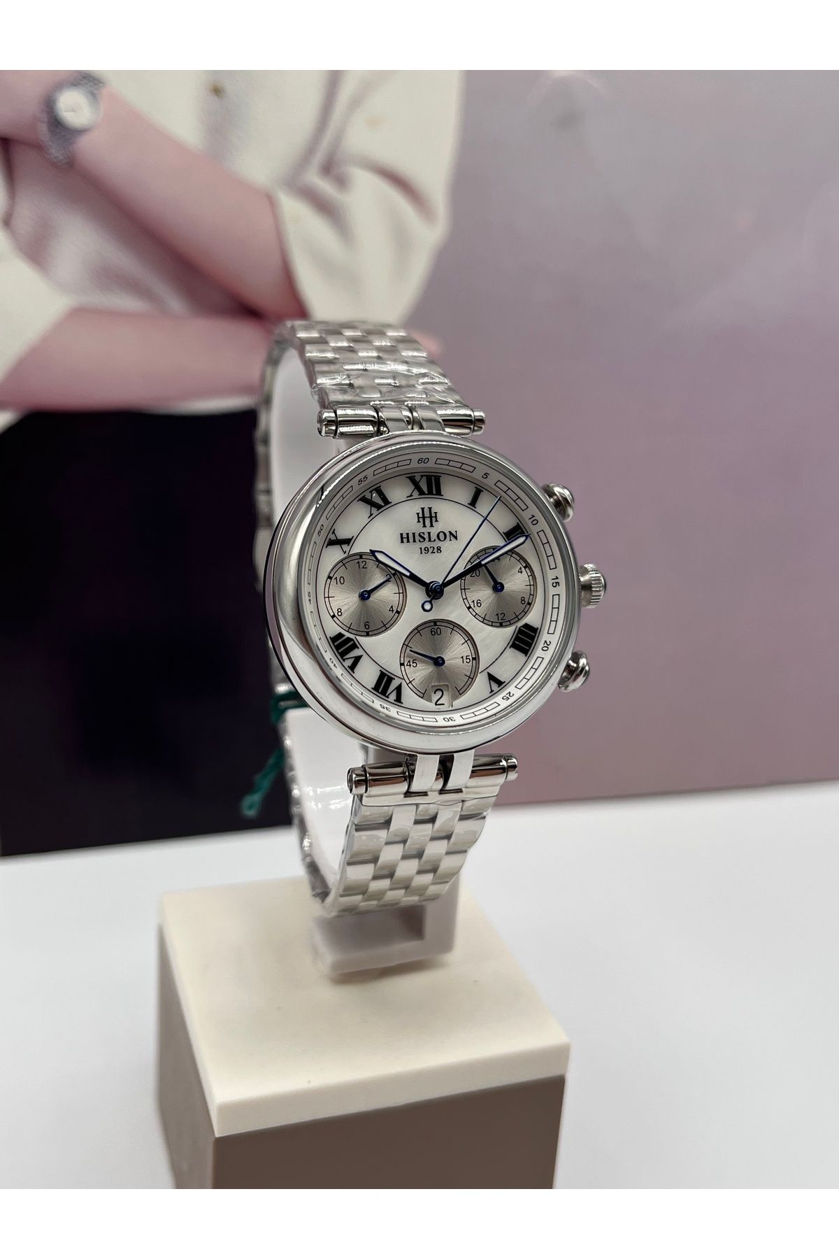 Hislon-Silver Women's Wristwatch 5 Atm Waterproof with 3 Years Warranty 3