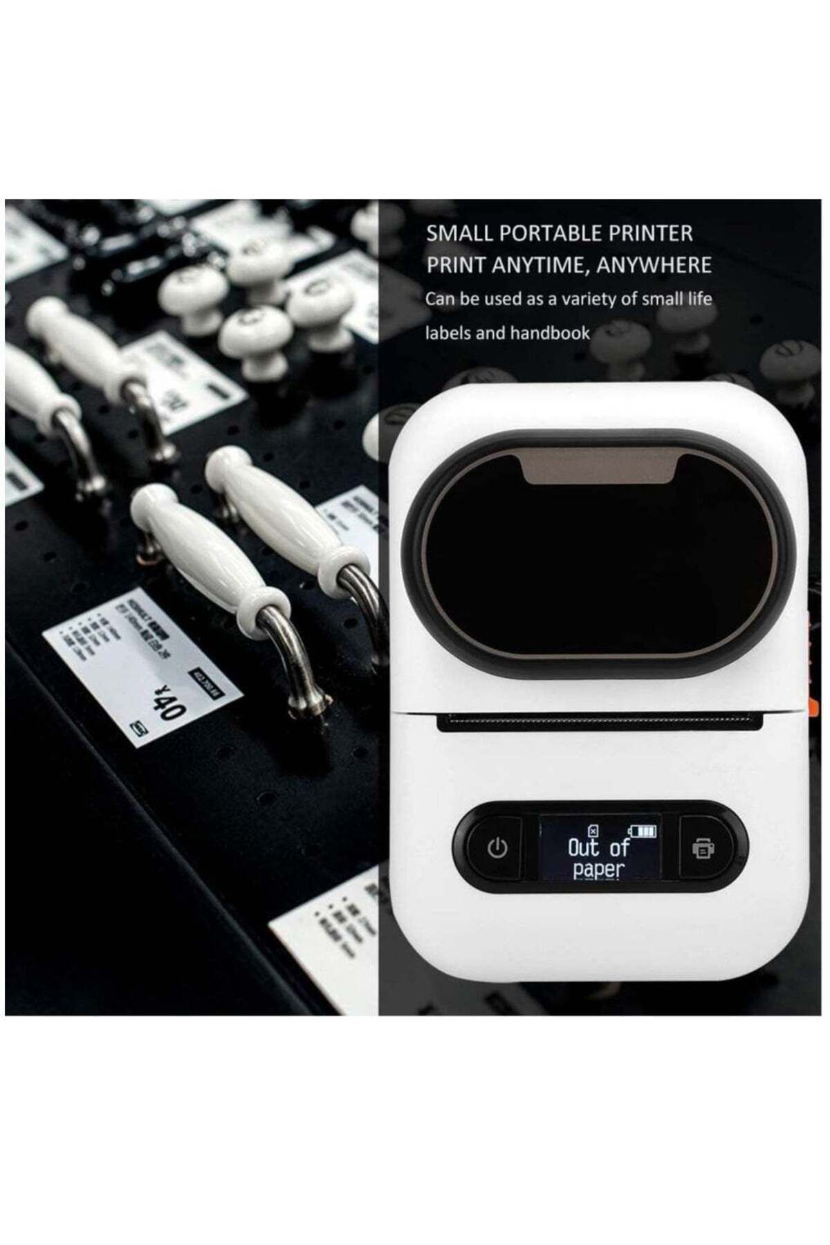 Denx-A portable wireless thermal printer for invoices, receipts and barcodes that works with Bluetooth, 6