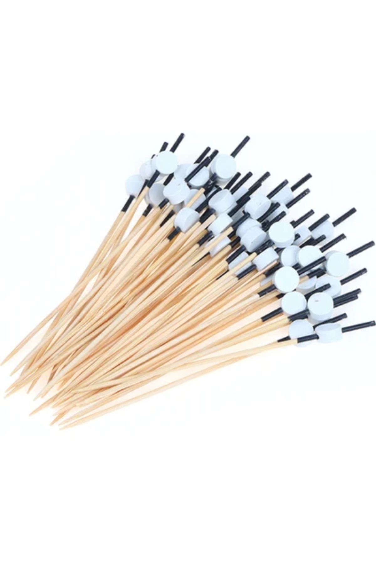 yuandong Bambu Davul Siyah Beyaz 12 Cm Kürdan (50'li), Sunum Kürdanı
