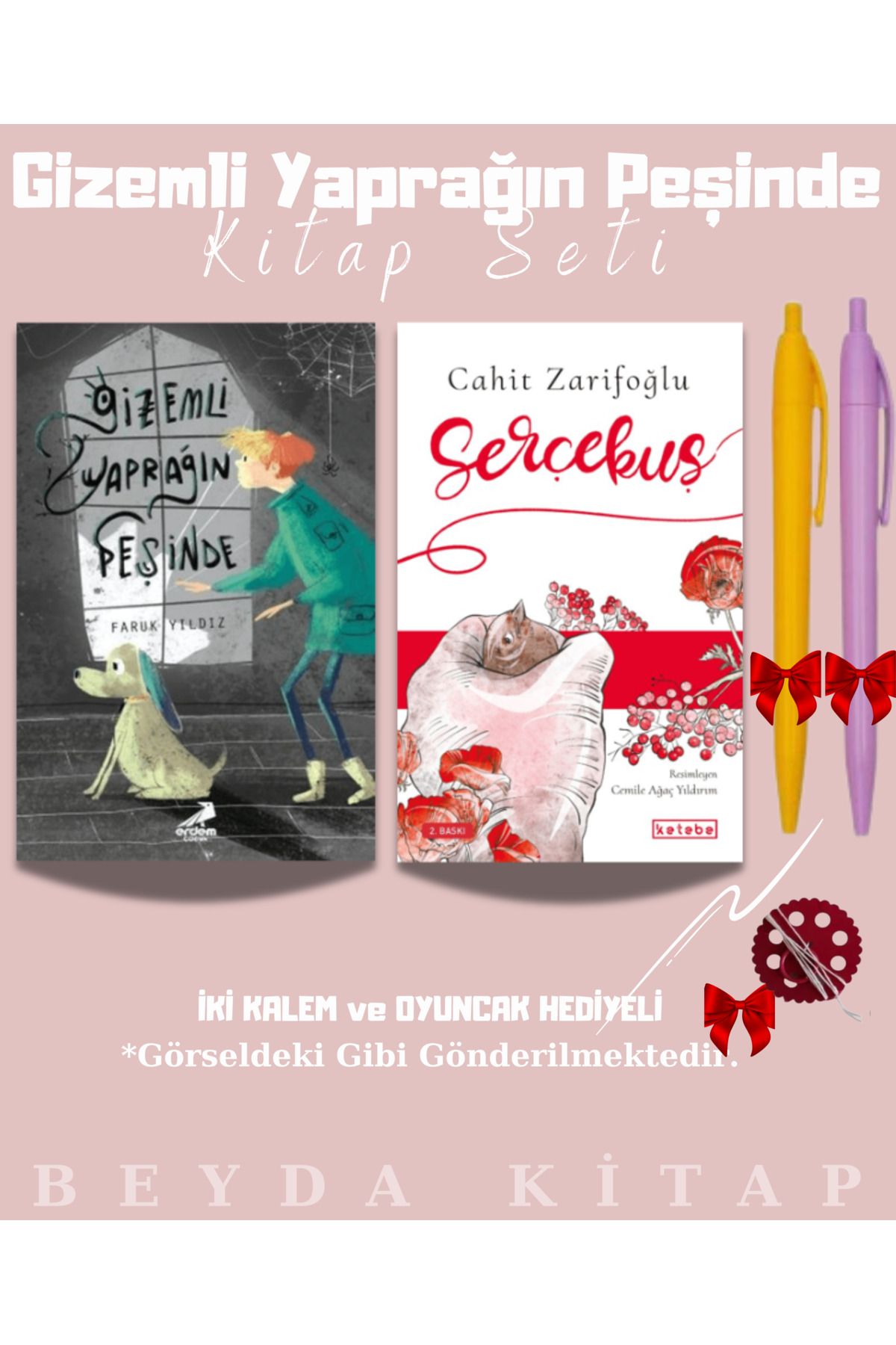 Erdem Yayınları Gizemli Yaprağın Peşinde - Serçekuş - Kalem ve Oyuncak Hediyeli Kitap Seti