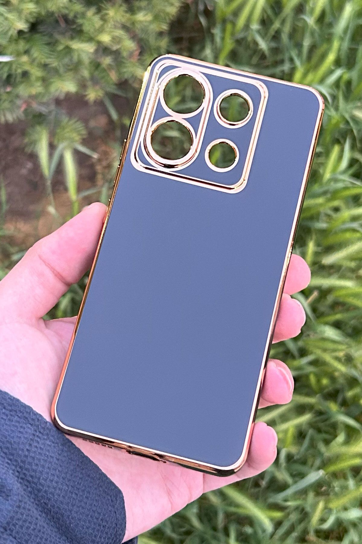 CEPSTOK Xiaomi Redmi Note 13 Pro 5G Kılıf Kenar Detaylı Yumuşak Parlak Silikon