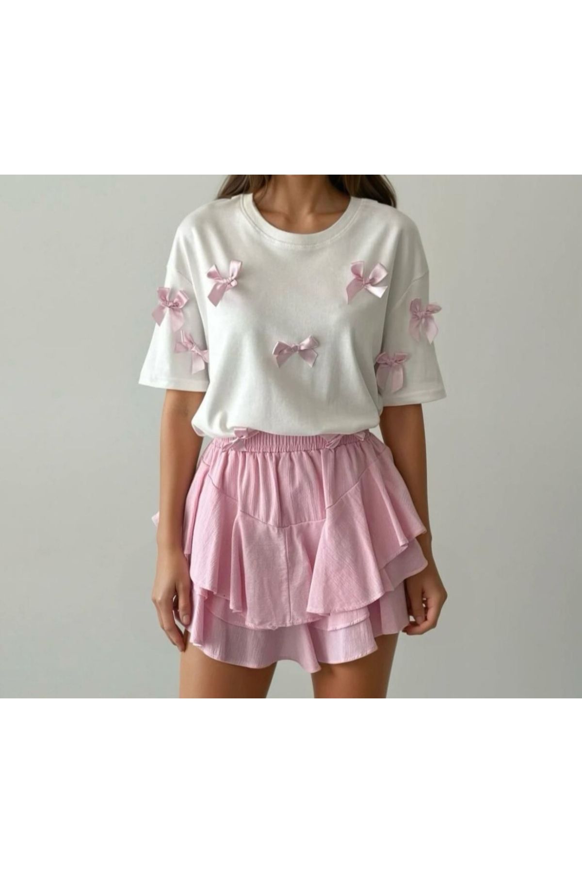 Vinna Club Fiyonk Detaylı Nil t-shirt