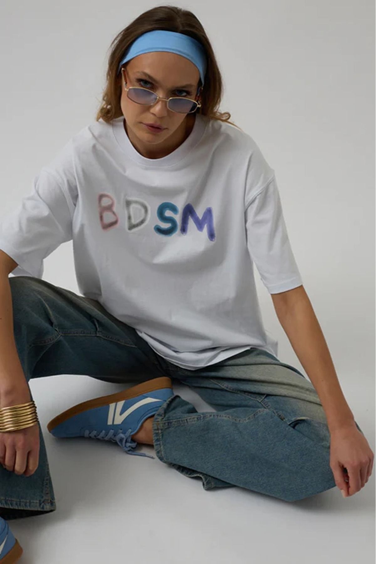 JANSO GROUP - KADIN PAMUKLU BASKILI KISA KOLLU TSHIRT 03