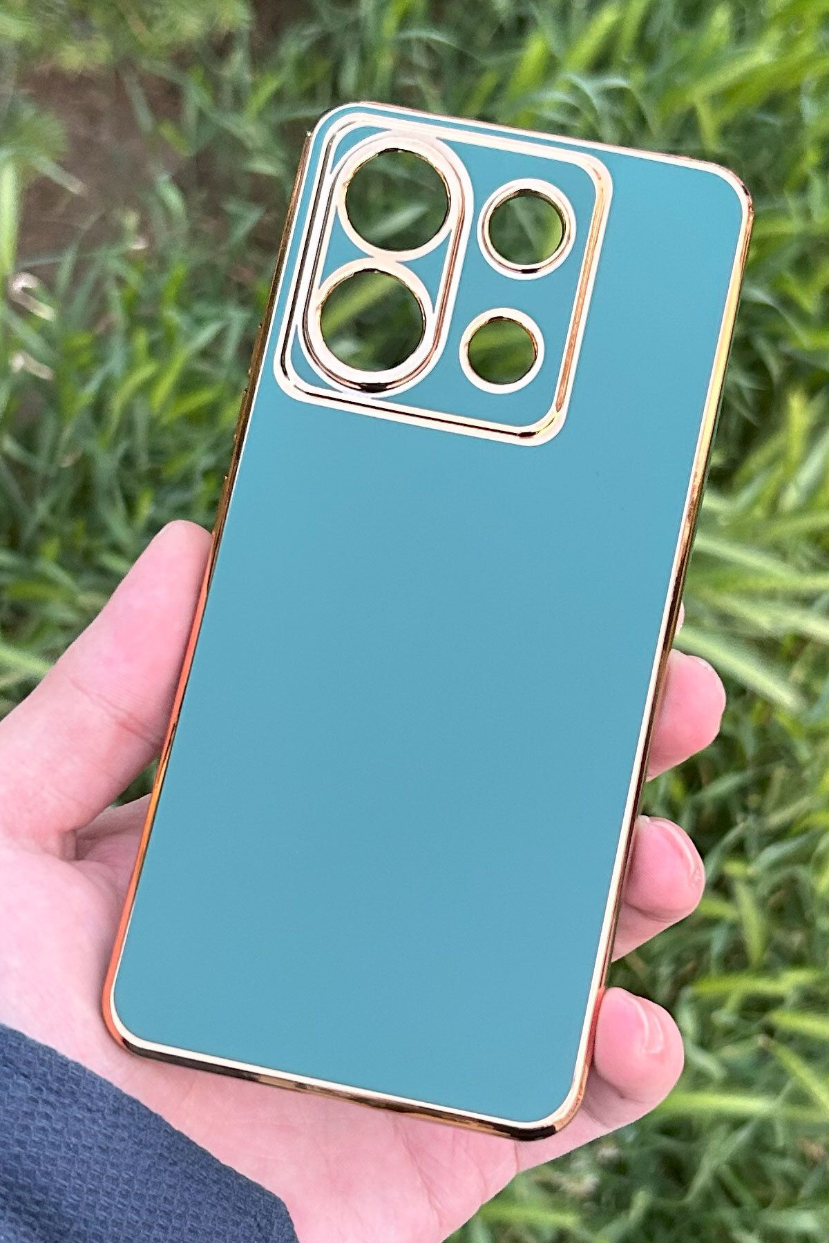CEPSTOK Xiaomi Redmi Note 13 Pro 5G Kılıf Kenar Detaylı Yumuşak Parlak Silikon