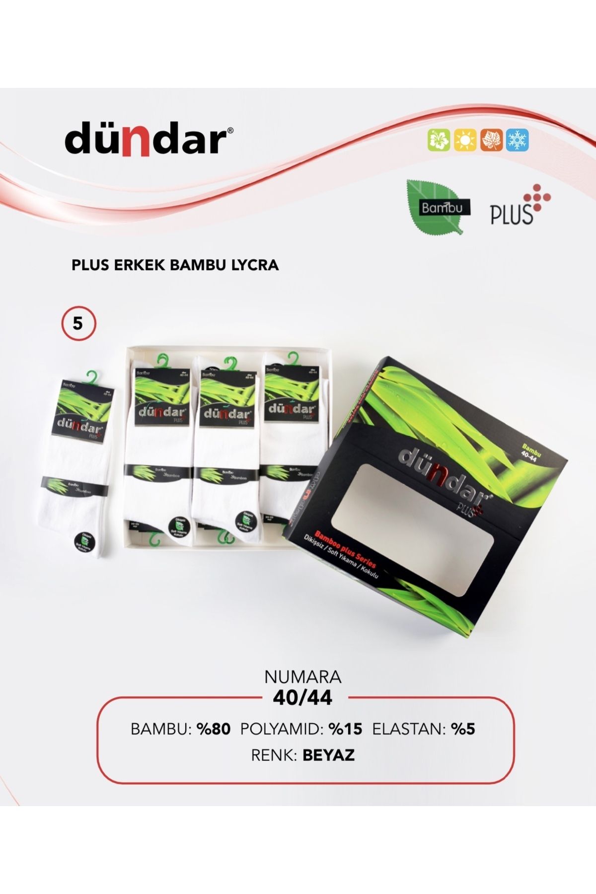 Pardon Erkek 12'Li Paket Bambu Plus Likralı Soket Çorap