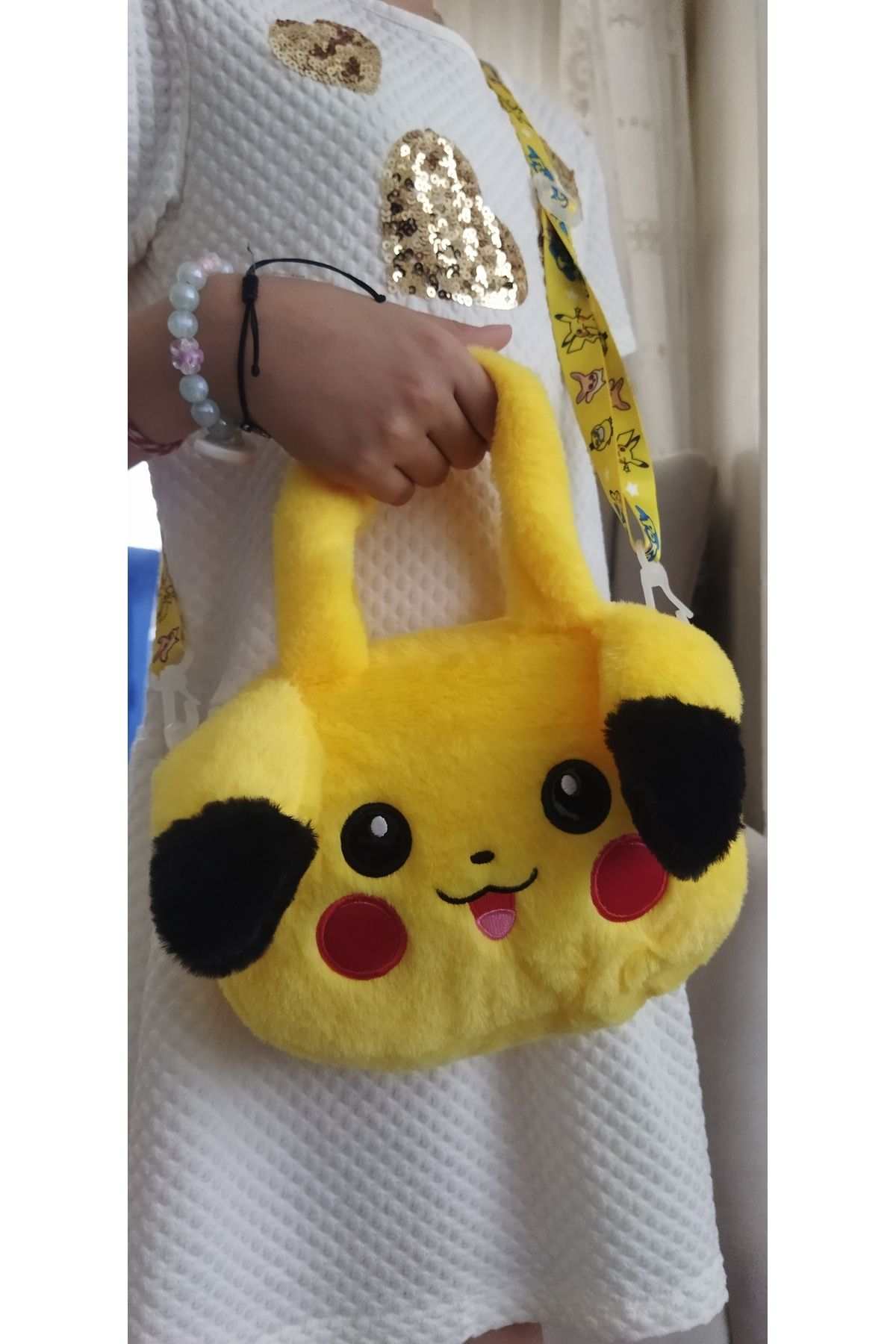 ELAS HOME PİKAÇU PELUŞ ÇANTA MODELİ Uzunluk 17cm En20 cm