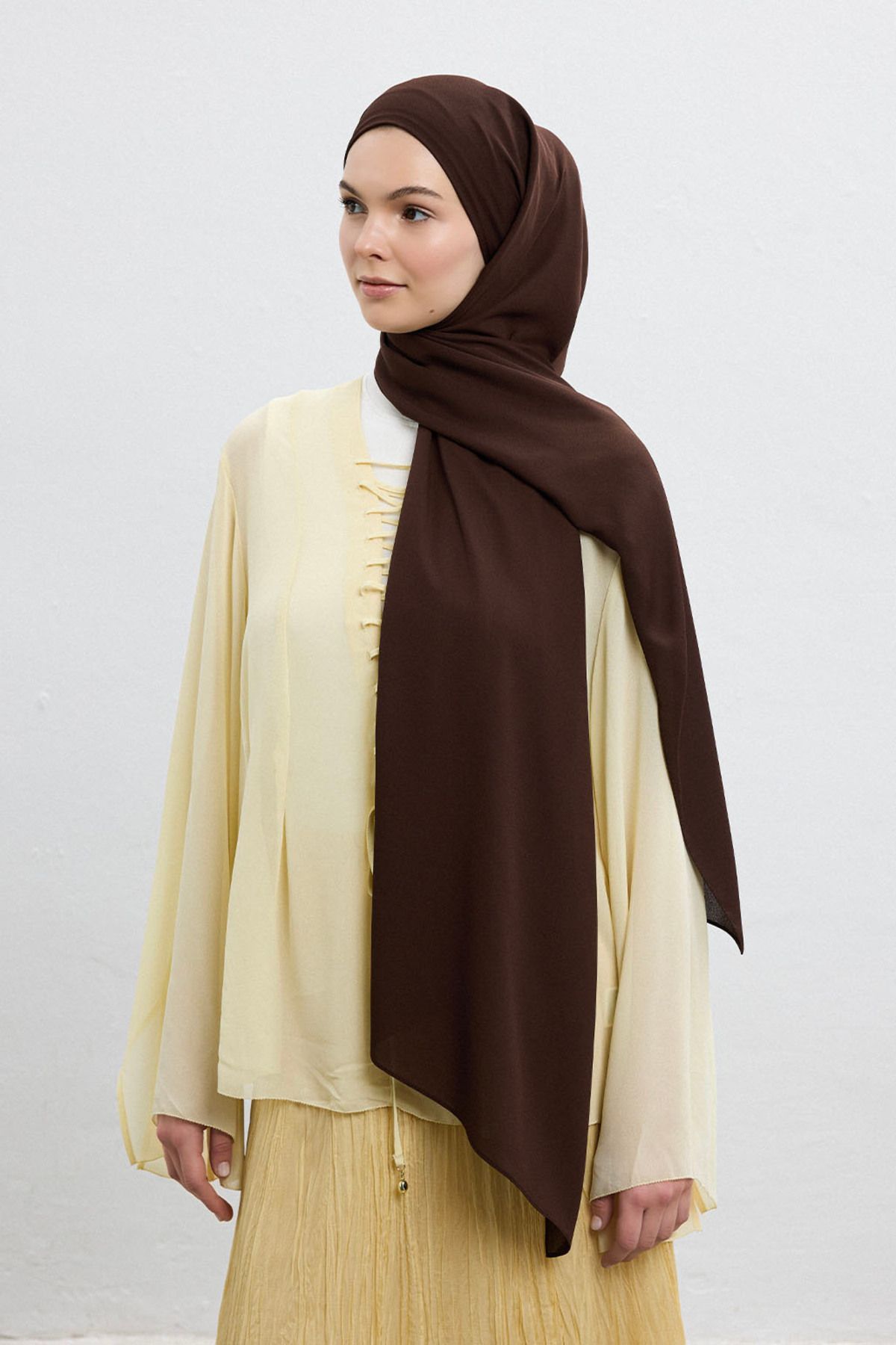 Qef Comfort Luxe Şal Acı Kahve