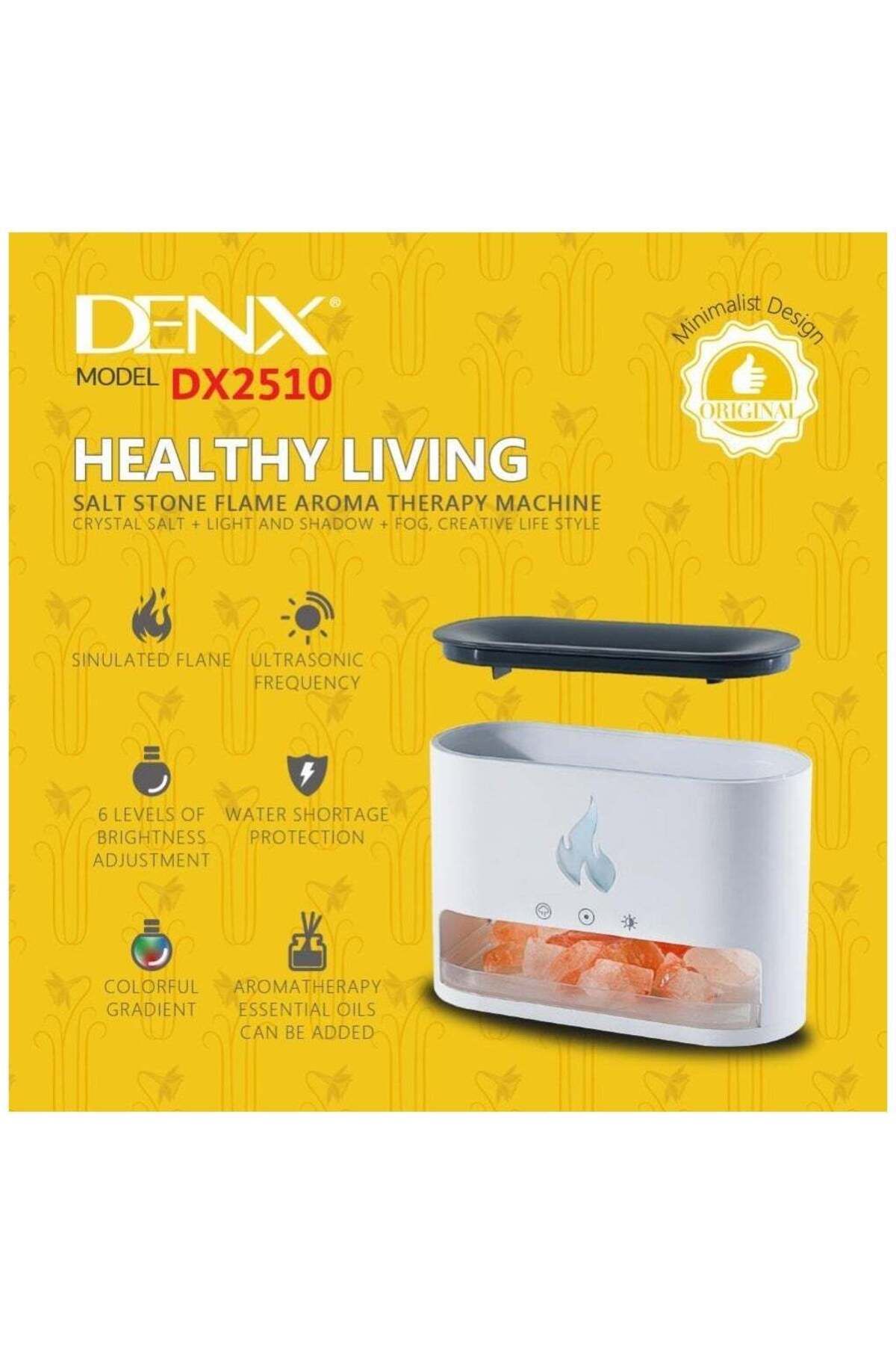 Denx-ناشر عطري بتأثير إضاءة اللهب على شكل أحجار ملح الهيمالايا 7