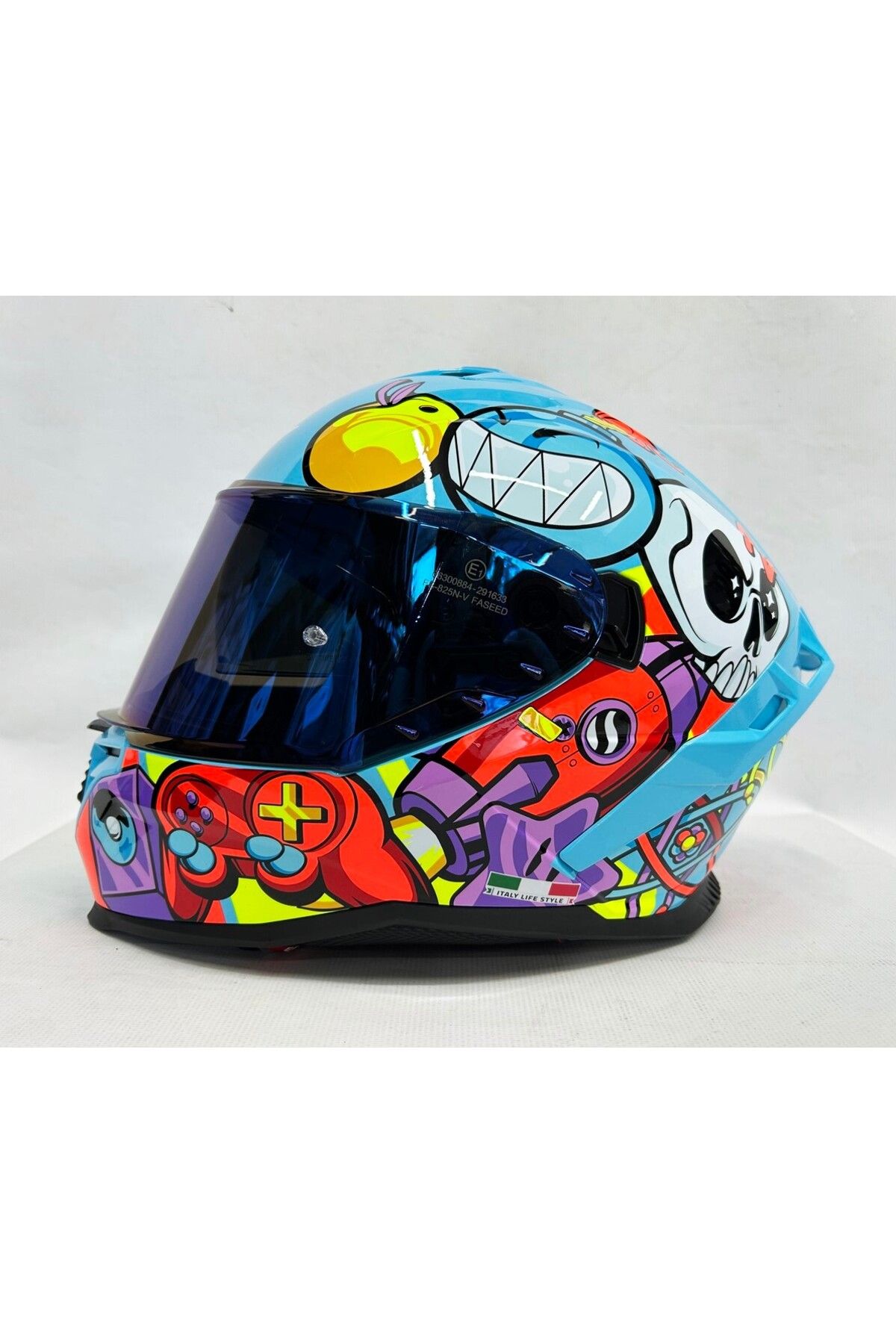 Sway SW 867 GAMER Gloss Renkli Camlı İç Güneş Vizörlü Kapalı Kask