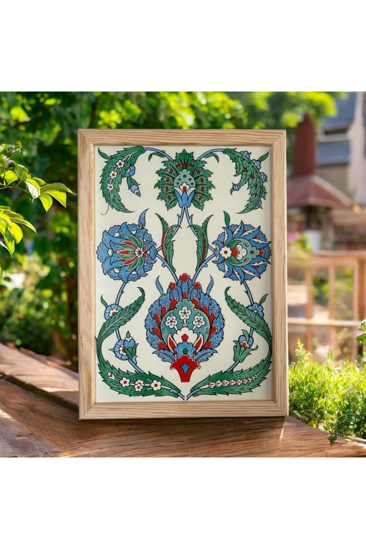 DüşlerÜlkesi Çini desenli ahşap çerçeveli tablo