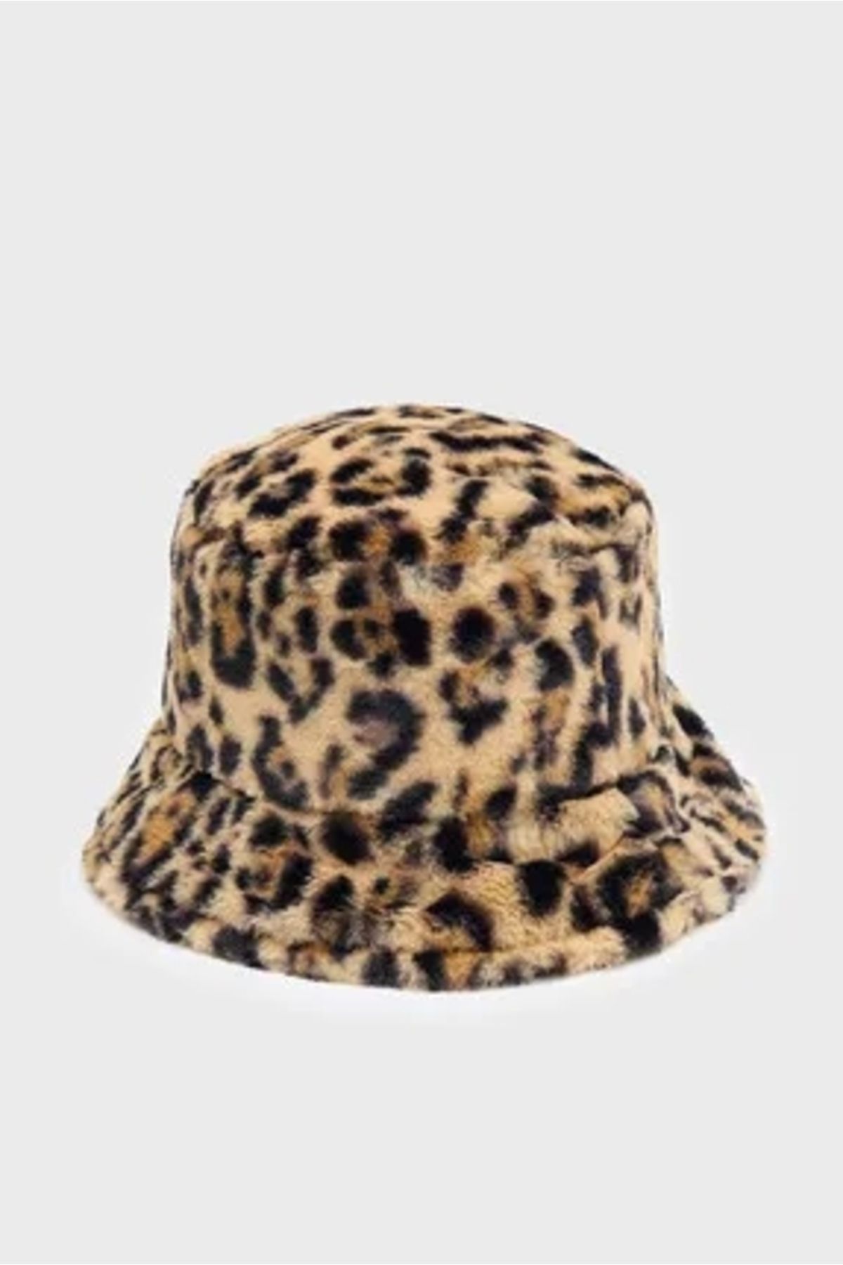 TakıDolabı Leopar Desenli Peluş Şapka