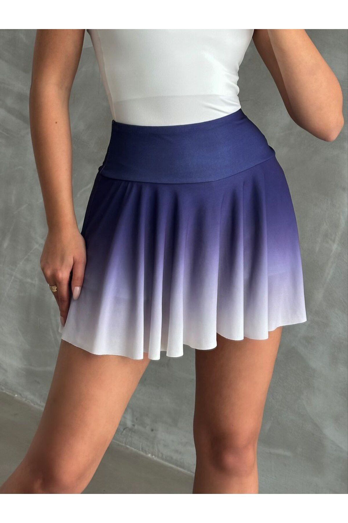 Pelit Moda Dijital Baskılı Şort Etek