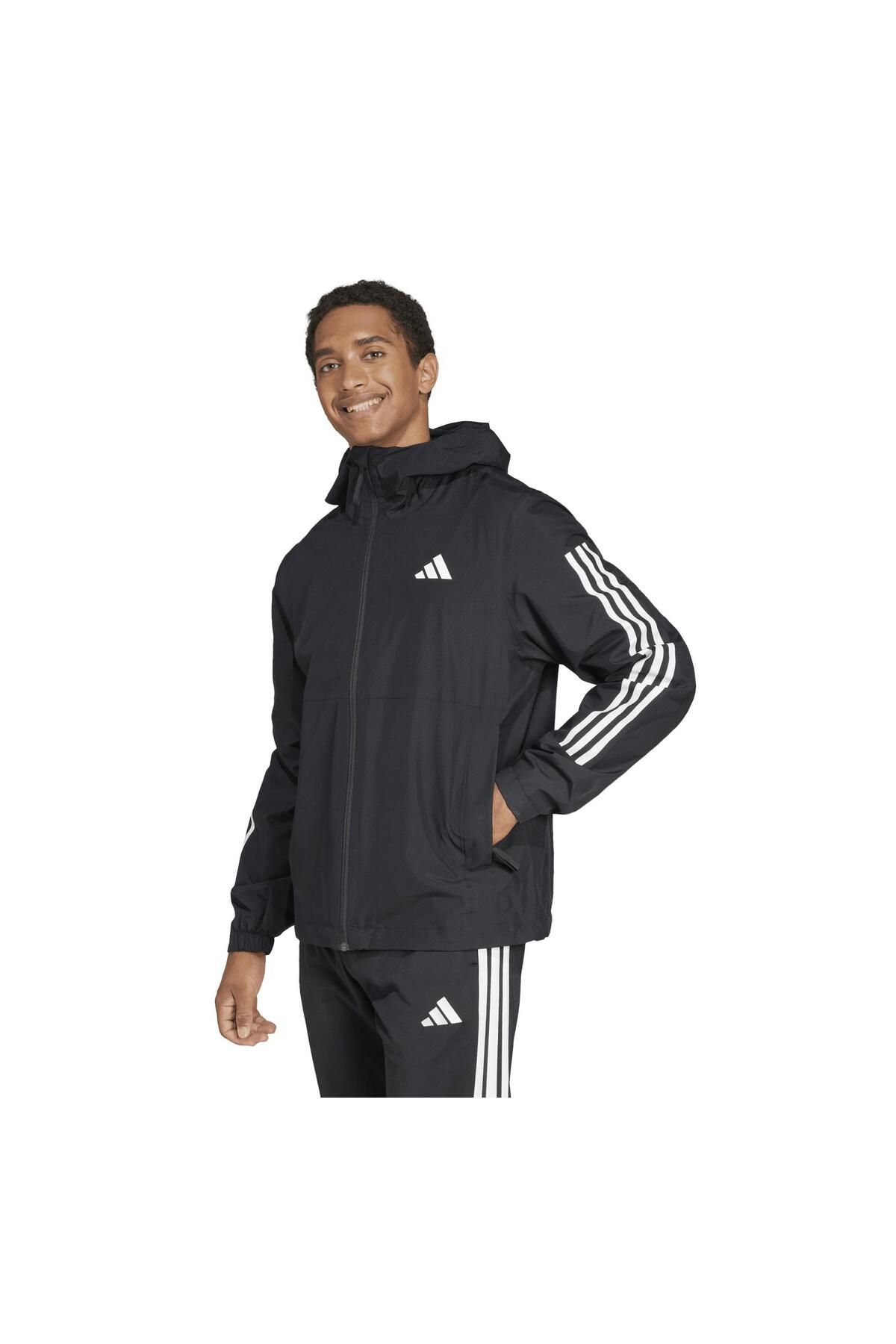 adidas JD1043-E adidas Ess 3S R.r Jkt Erkek Ceket Siyah