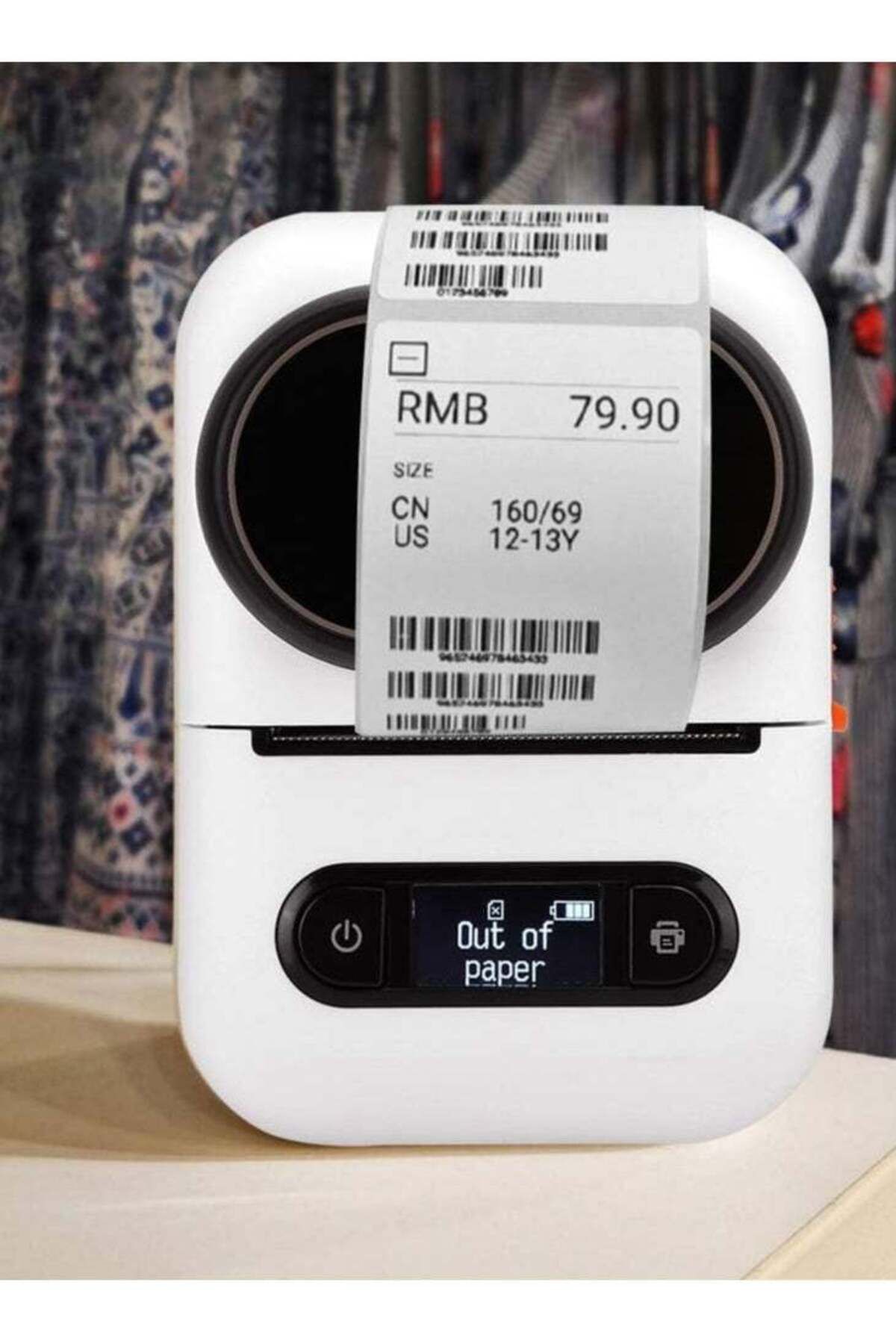 Denx-A portable wireless thermal printer for invoices, receipts and barcodes that works with Bluetooth, 4