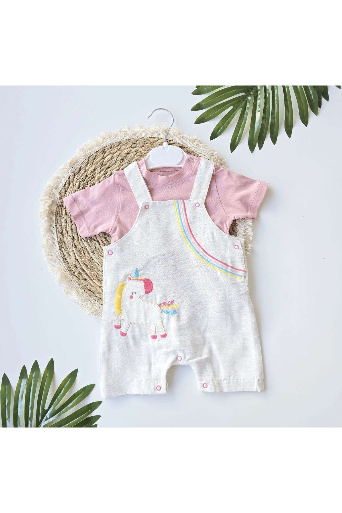 BEBEYOGİ Bebek Salopet Unicorn Baskılı 6-24 Ay