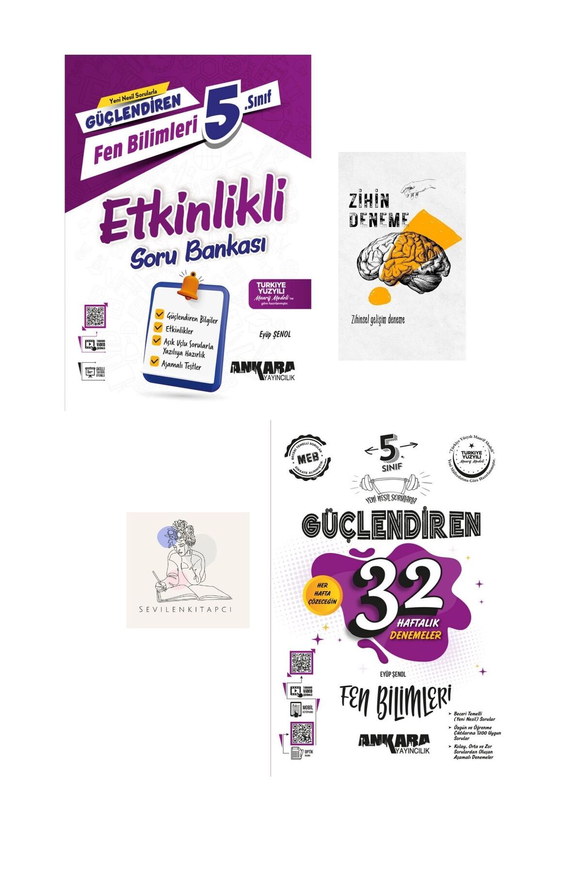 Ankara Yayıncılık ANKARA 5.SINIF GÜÇLENDİREN FEN ETKİNLİKLİ SB VE 32 HAFTA DENEME-ZİHİNDENEME-KAR619