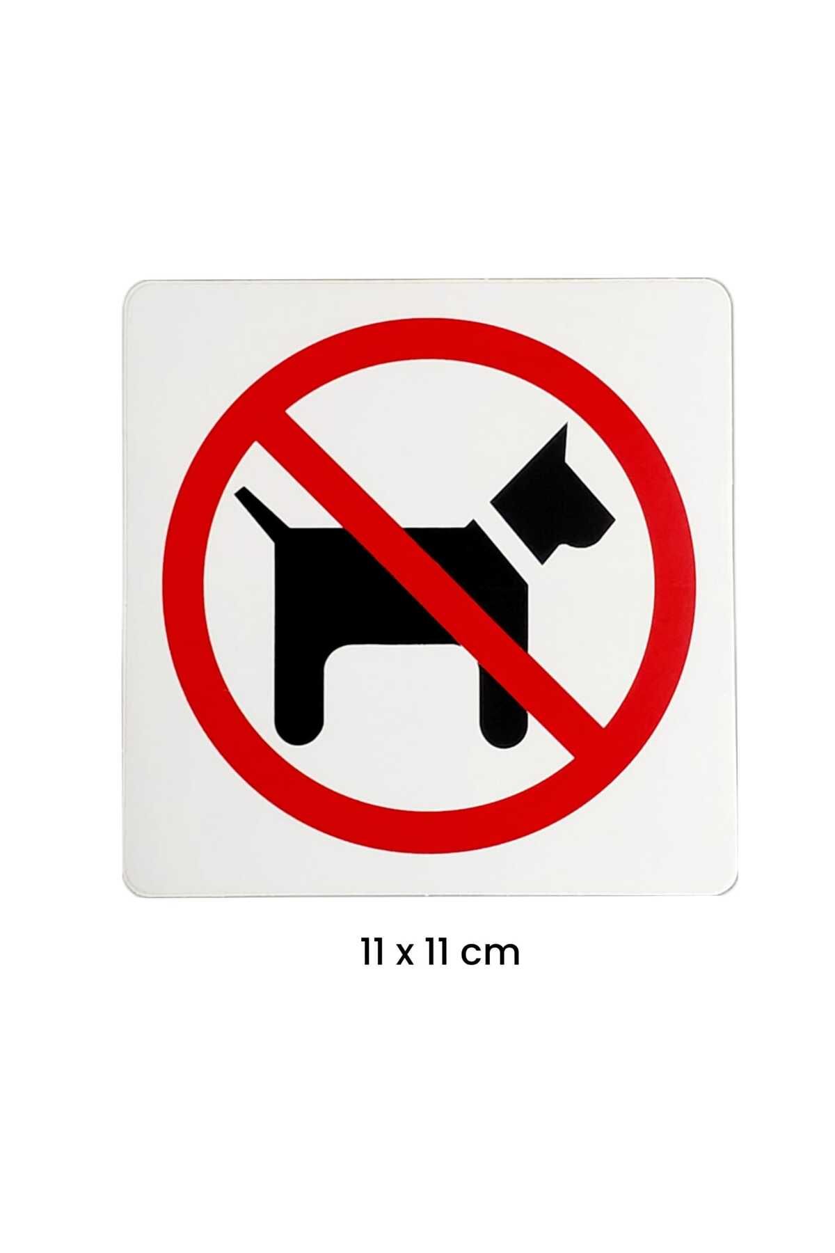 Aplı EVCİL HAYVAN KÖPEK GİREMEZ STİCKER 11 x 11 cm (kağıt baskı) 1 ADET
