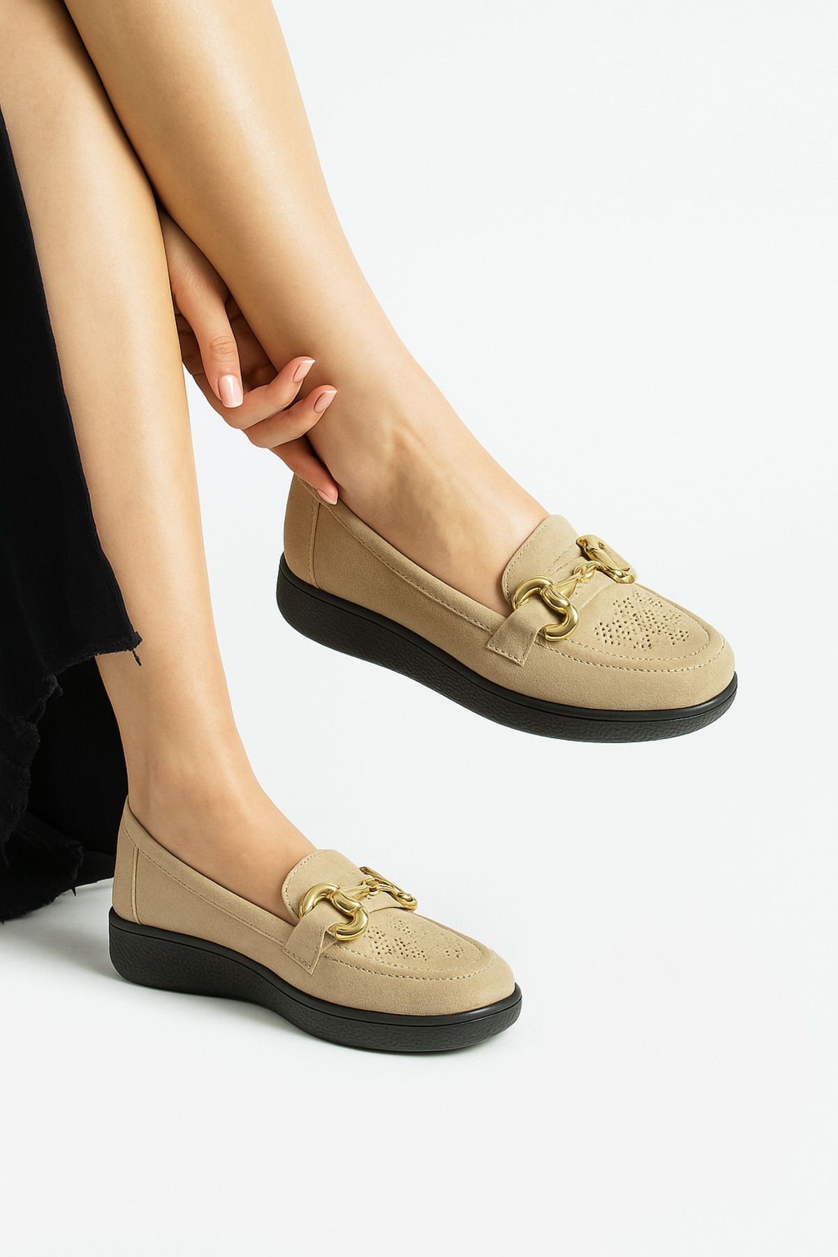 HKM shoes Yeni Sezon Tokalı Kadın Klasik Comfor Ortopedik Babet Kadın Günlük Ayakkabı
