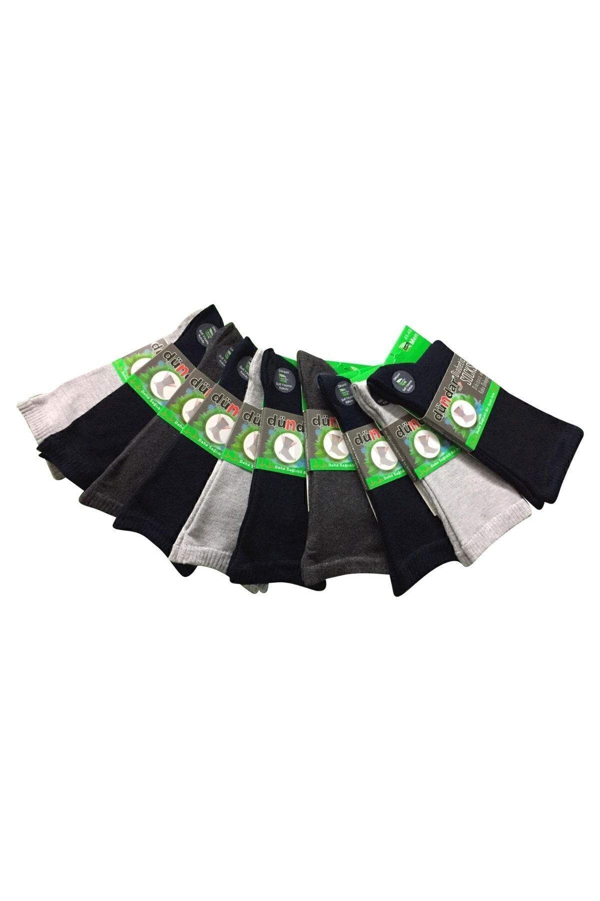 Pardon 6 Adet Siyah Unisex Bambu Diyabetik Lastiksiz Şeker Çorap Dikişsiz Sağlıklı Ayaklar Için