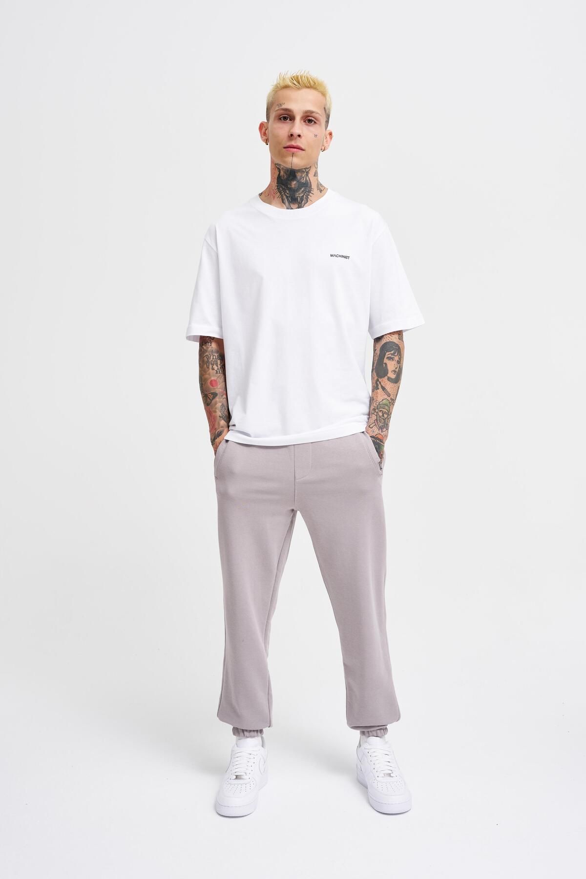 Machinist-Men's Basic Jogger Relaxed Gray Sweatpants 7