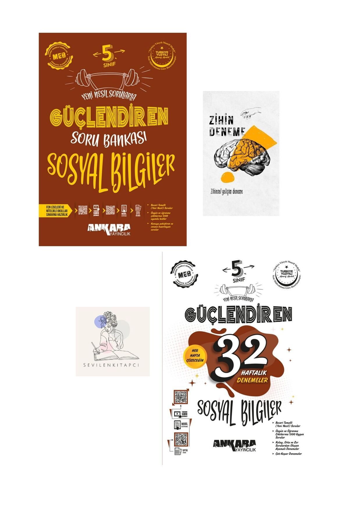 Ankara Yayıncılık ANKARA 5.SINIF GÜÇLENDİREN SOSYAL SB VE 32 HAFTA DENEME-ZİHİNDENEME-KAR781