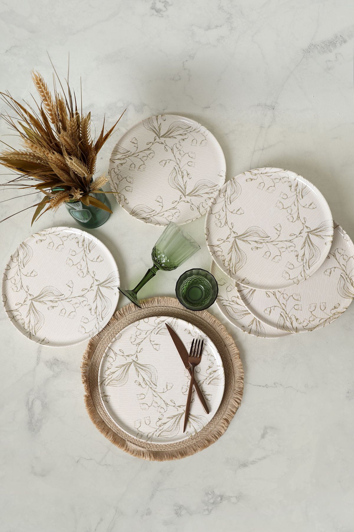 Keramika Softflora Nordic Servis Tabağı 28 Cm 6 Adet 22980