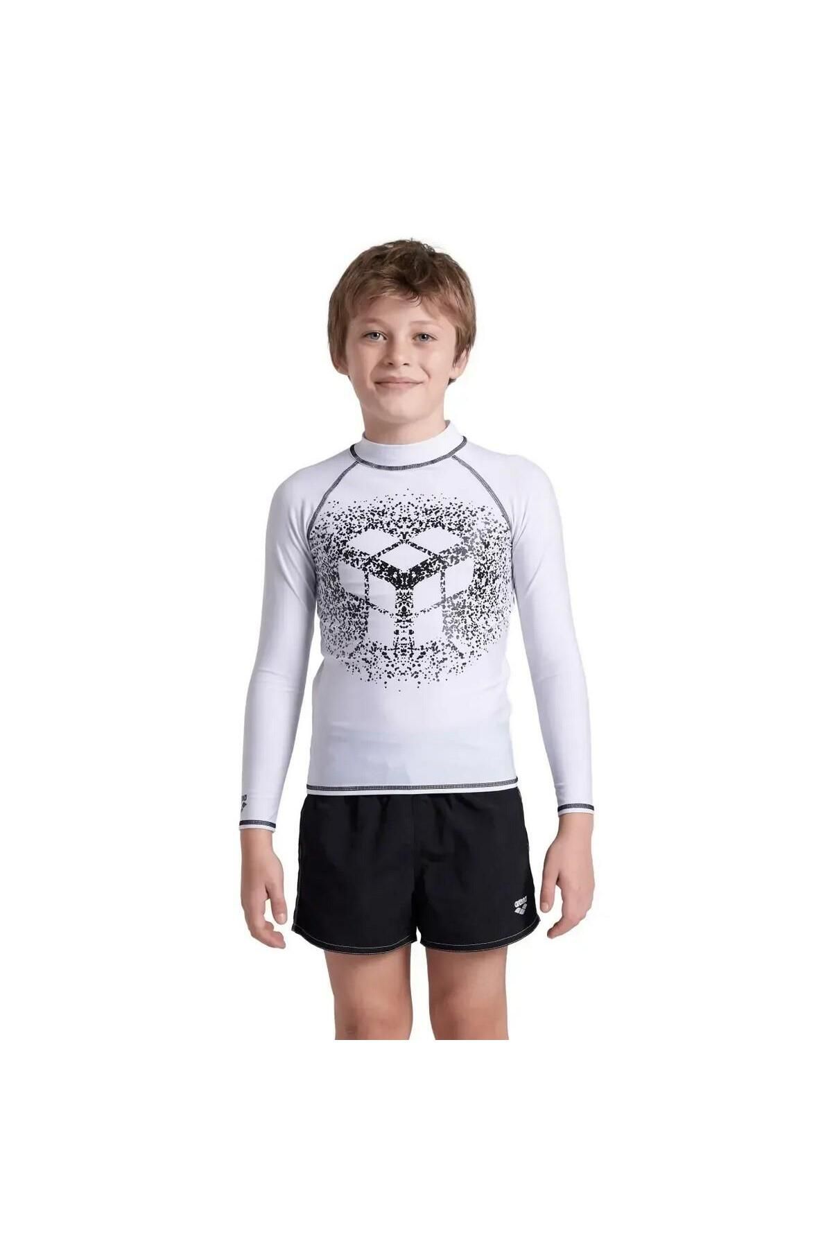 006296155 Rash Vest L/s Graphic Erkek Çocuk Yüzücü Tişörtü