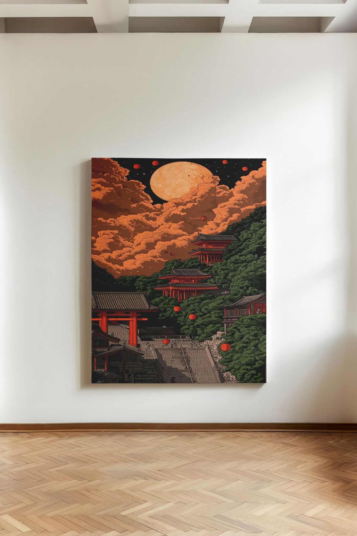 Kanvaspera japonya Manzara - Kanvas Tablo