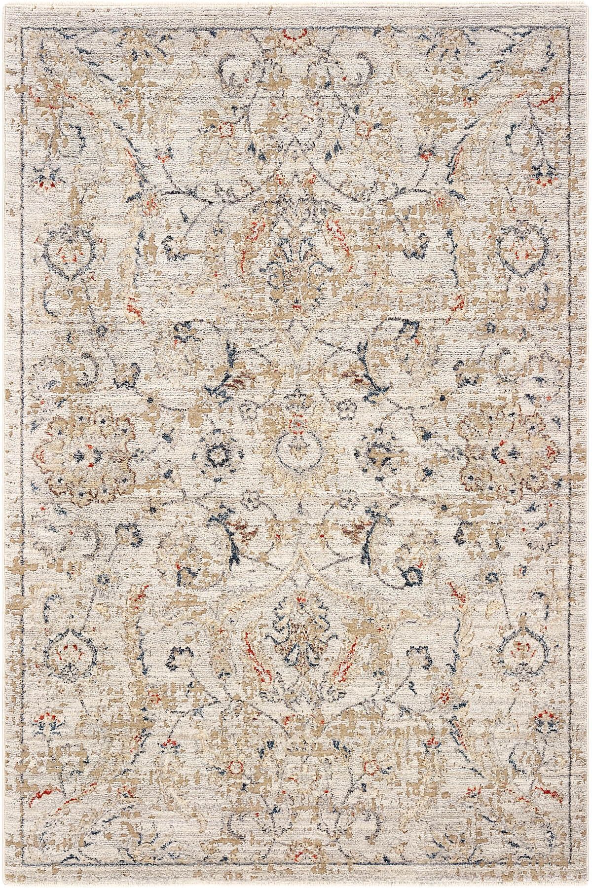 Cool Halı Hanedan Krem Halı Klasik Desenli Çiçekli Otantik Halı Bohem Tarz Vintage Oturma Odası Salon Halısı