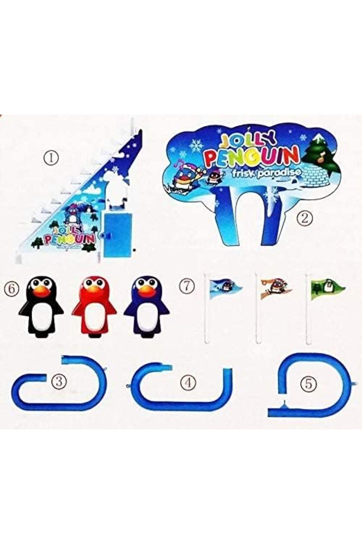 Generic-Other Play Jolly Penguin Race and Slide with Music and Battery 5