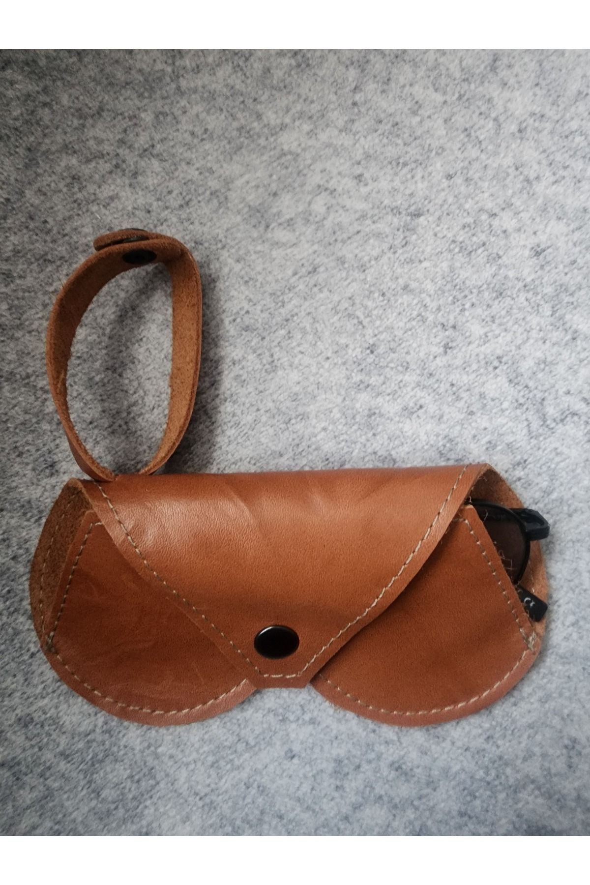 MODA Asilabilir gözlük kabı hakiki deri gözlük koruyucu kılıf