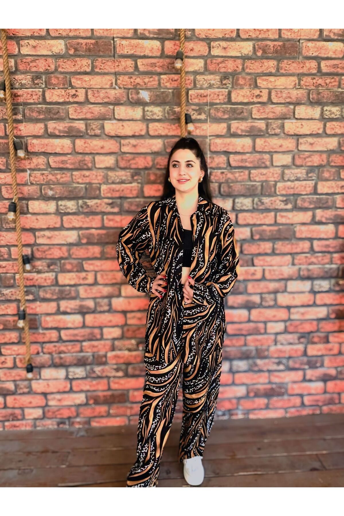 YAMANCAN MODA Viskon Gömlek Pantolon İkili Takım
