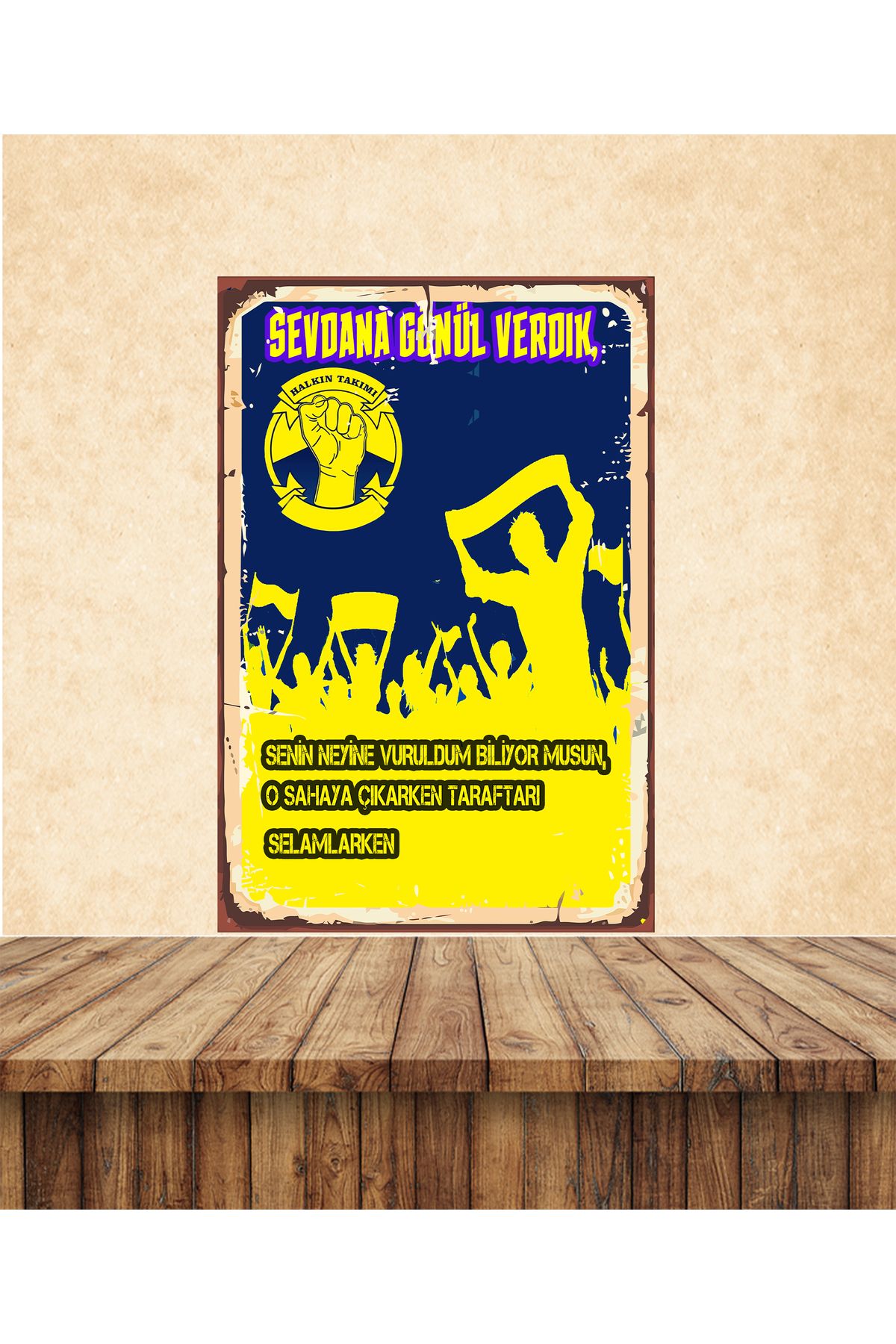 TAKIFİX Sevdana Gönül Verdik Temalı 20 x 30 CM MDF Tablo