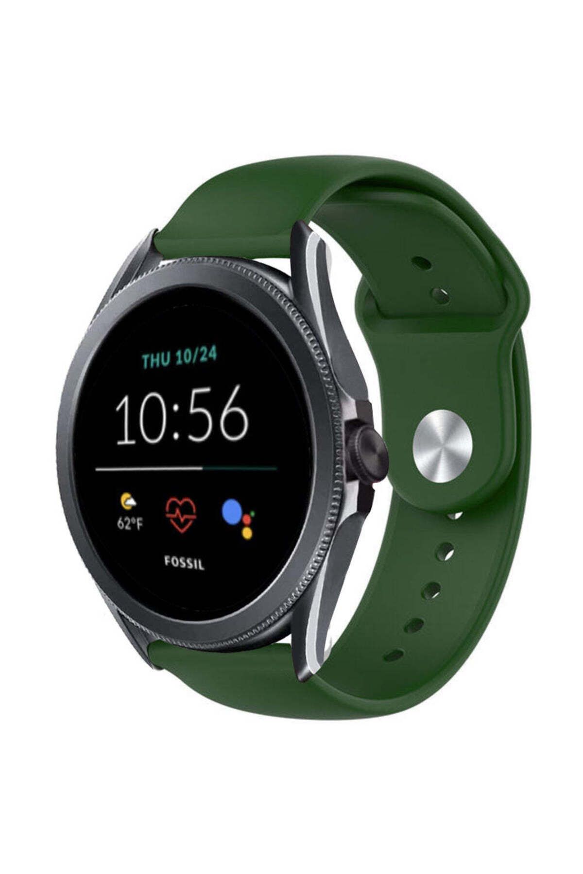bbtech Fossil Women's Sport / Charter HR 18mm Standart Silikon Kordon Klasik Kayış Esnek 18 mm Band