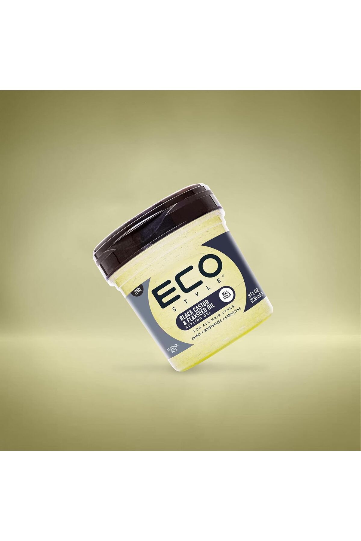 ECO STYLE-Eco Styler Black Castor & Flax Seed Oil, 8Oz, 236 ML (Pack Of 1) 5
