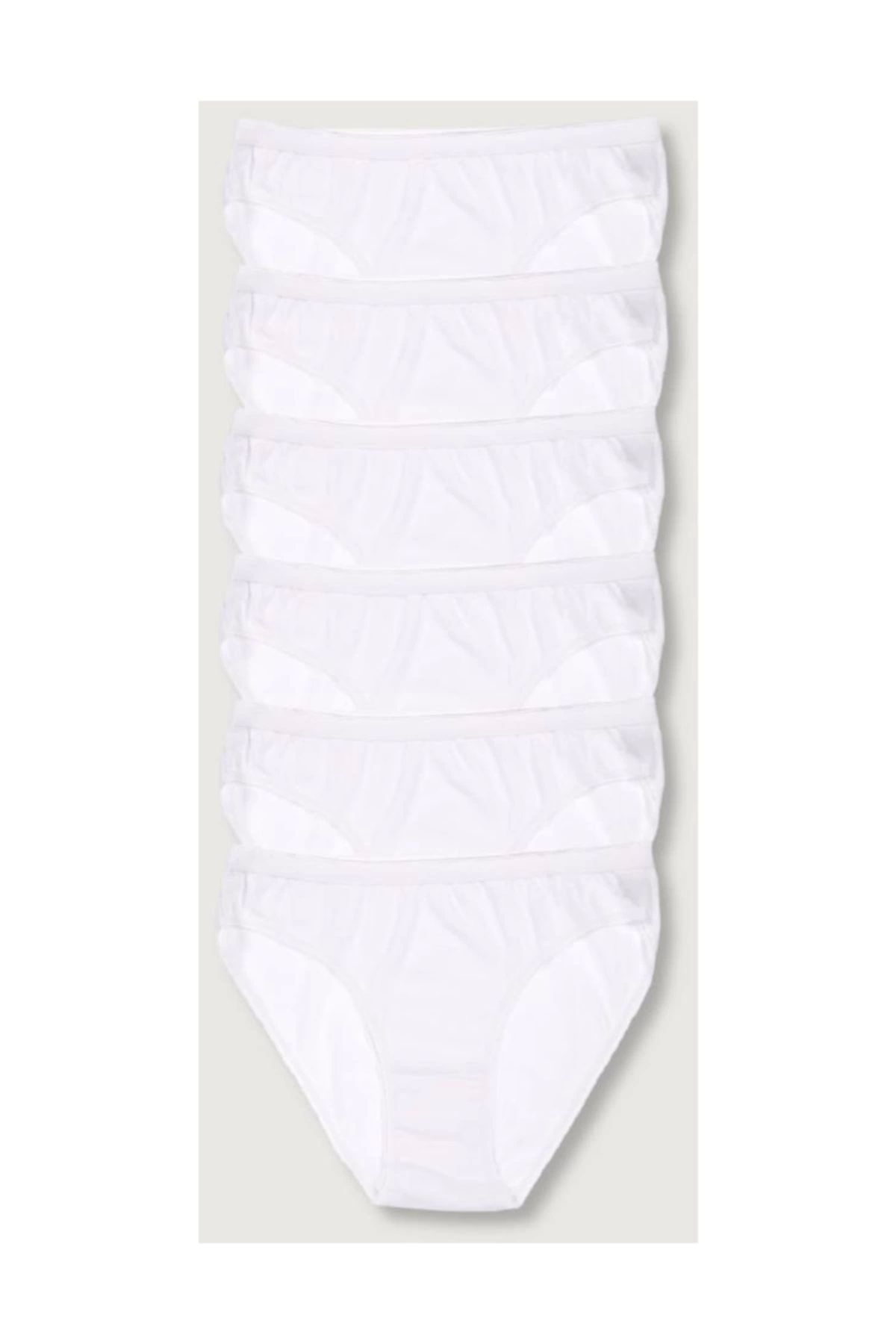 Pardon Kadın Beyaz 6'Lı Paket Bikini Külot Elf568T0635Ccm6