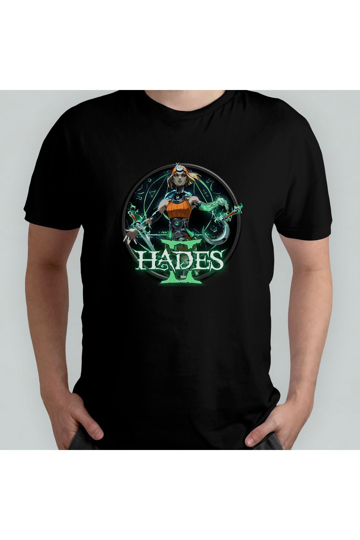 Pixxa Hades II Unisex %100 Pamuklu Bisiklet Yaka T-Shirt Model 1