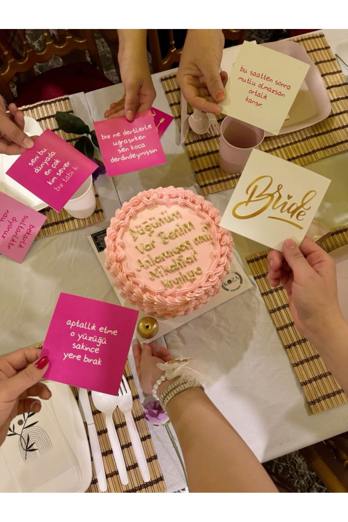 Pankart Evi Bekarlığa Veda Partisi Motto 12 Adet Eğlenceli Kartlar Bride To Be Gelin