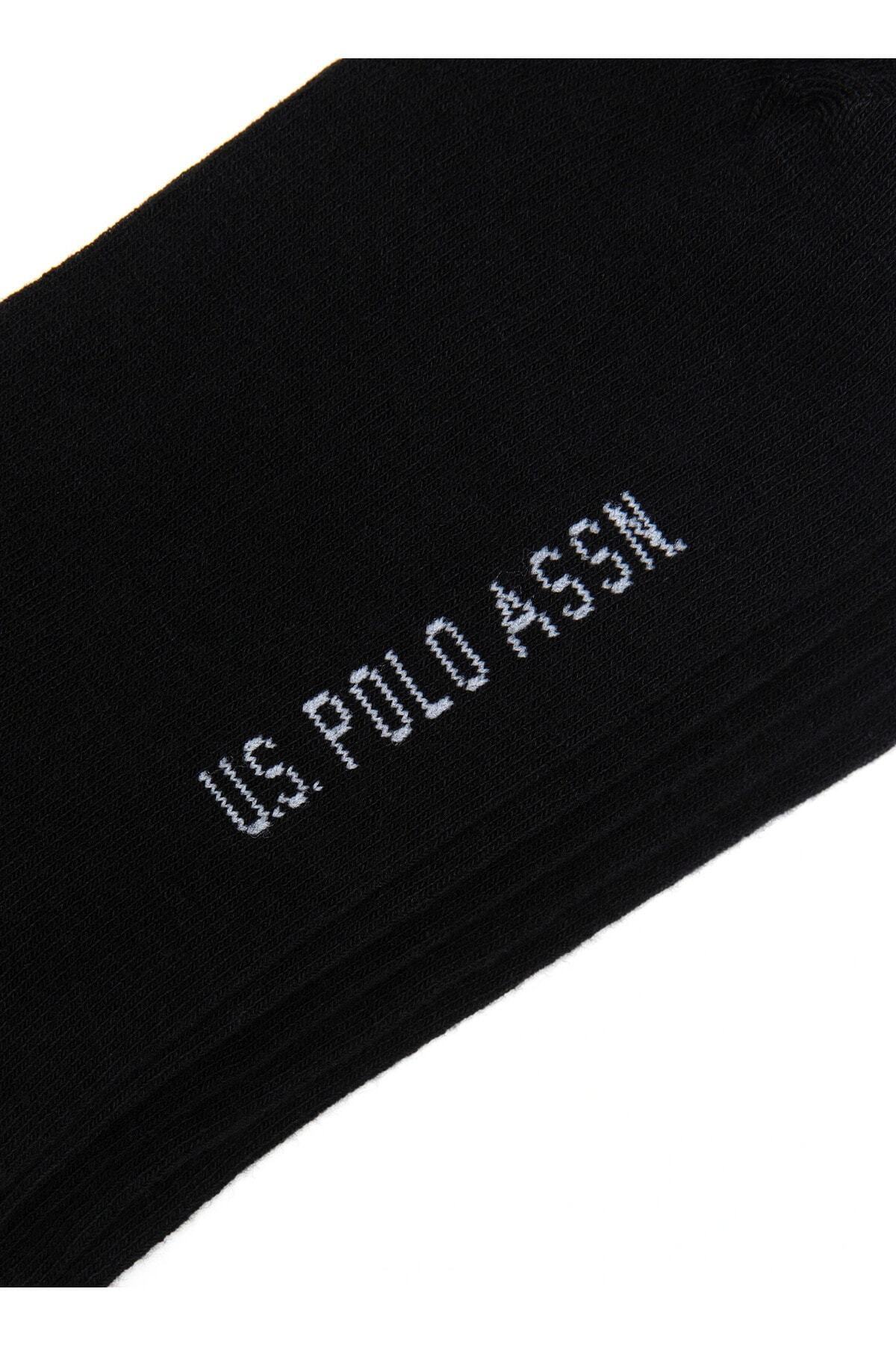 U.S. Polo Assn.-مجموعة من 5 جوارب سوداء - مقاس عادي - تصميم أنيق ومريح (للرجال/) 3